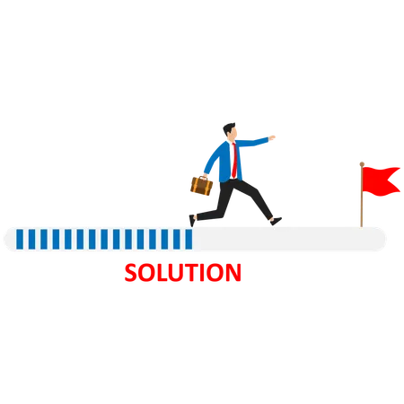 Businessman is finding business solution  Illustration
