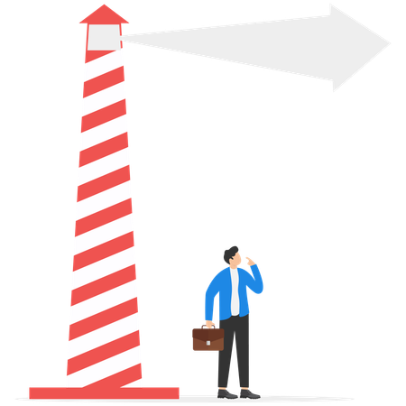 Businessman is finding correct path  Illustration