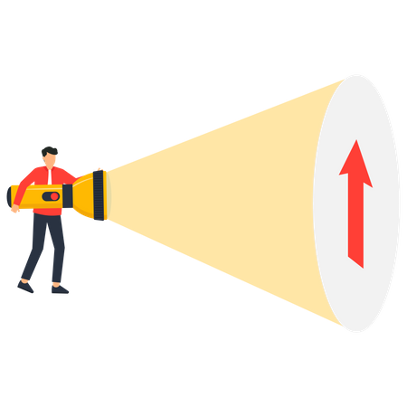 Businessman is finding correct path  Illustration