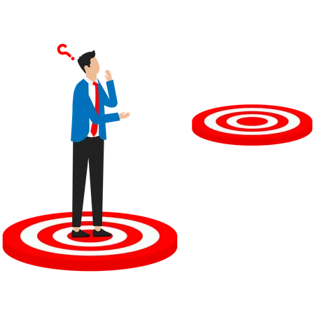 Businessman is finding way to achieve his target  Illustration