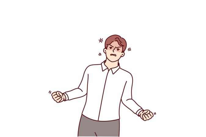 Businessman is frustrated  Illustration