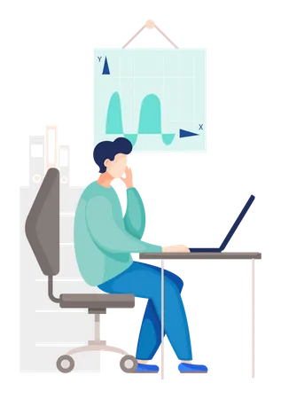 Businessman is making a presentation  Illustration