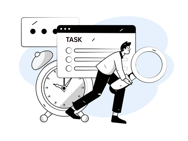 Businessman is making task list  Illustration