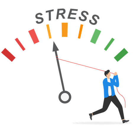 Businessman is managing stress  Illustration