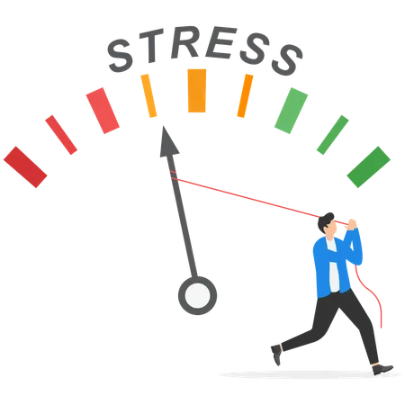 Businessman is managing stress  Illustration