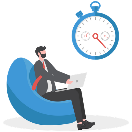 Businessman is scheduling his deadline  Illustration