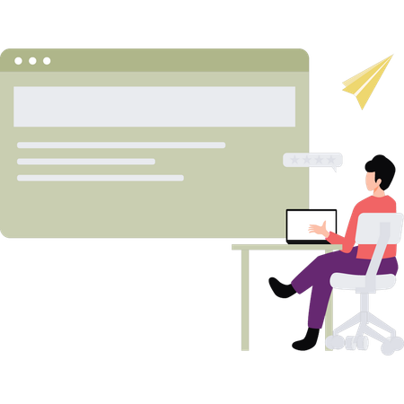Businessman is sending marketing mails  Illustration