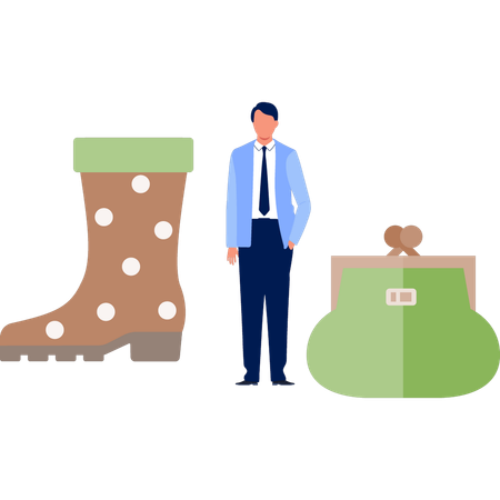 Businessman is showing handcraft  Illustration