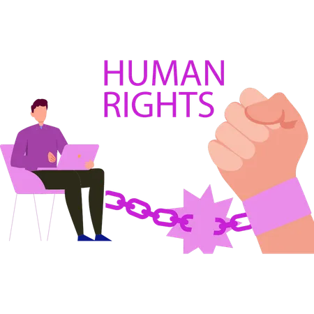 Businessman Is Snatching Human Rights Away Illustration