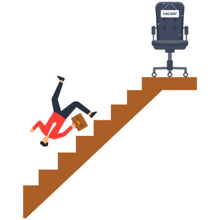 Businessman is suffering loss in market  Illustration