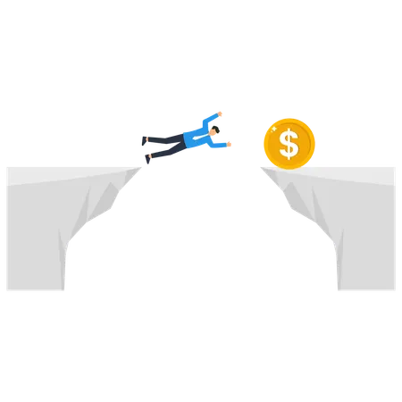 Businessman is taking financial risk  Illustration