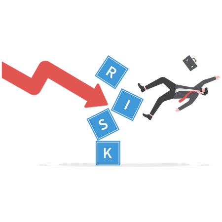 Businessman is taking risk  Illustration