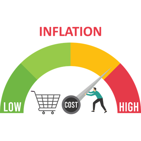 Businessman is trying to keep meter from maximum values  Illustration