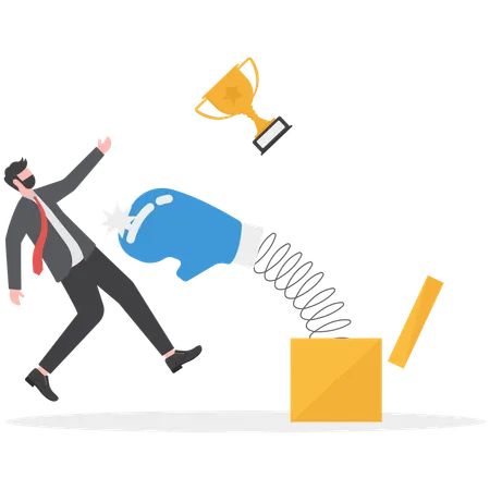 Businessman Is Unable To Achieve His Business Goal Illustration