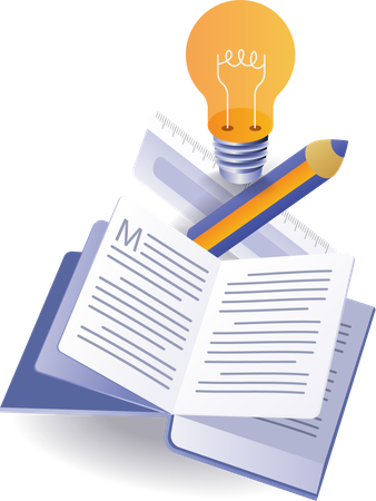 Businessman is writing creative ideas in notebook  イラスト