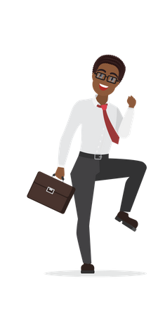 Businessman Jumping  Illustration