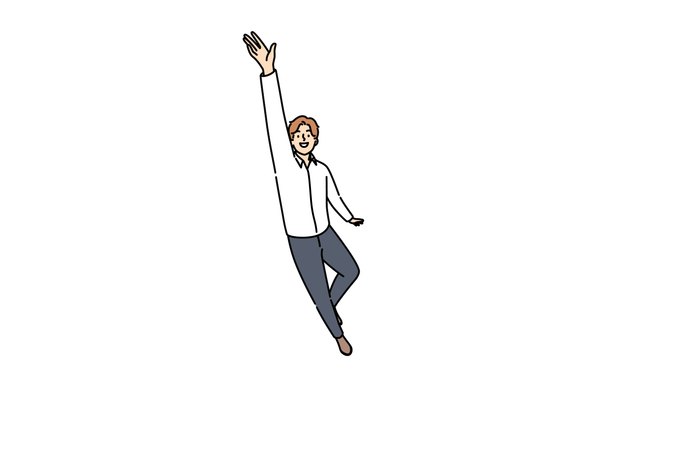 Businessman jumping out of trap  Illustration