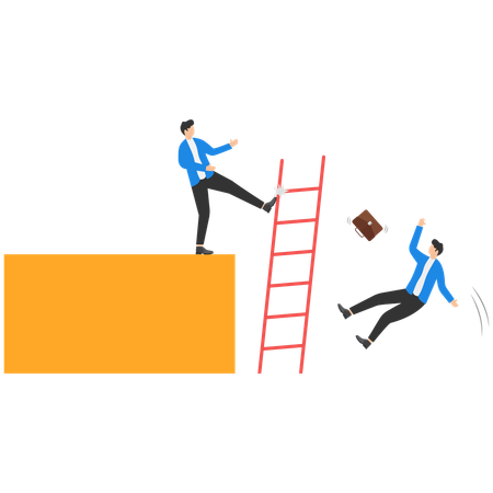 Businessman kick away  Illustration