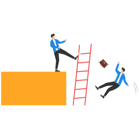 Businessman kick away  Illustration