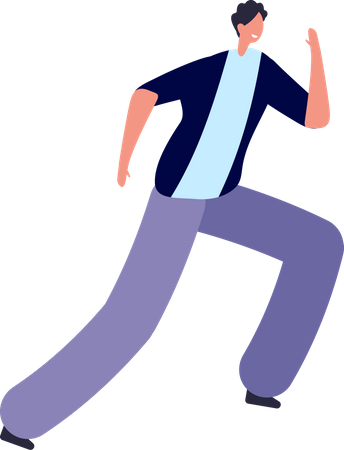 Businessman Late For Work  Illustration