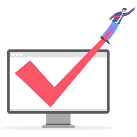 Businessman Launching taking off  Illustration