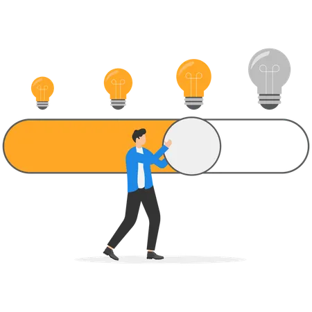 Businessman loading ideas  Illustration
