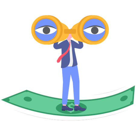 Businessman looking for career opportunity  Illustration