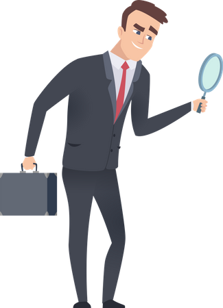 Businessman looking for employees  Illustration