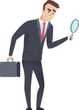 Businessman looking for employees  Illustration