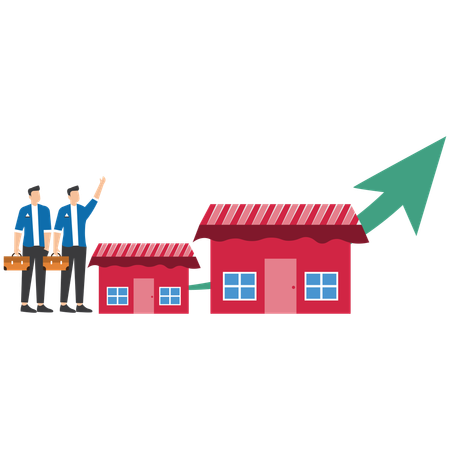 Businessman looking for investment opportunities  Illustration