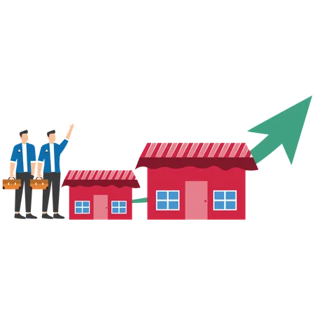 Businessman looking for investment opportunities  Illustration