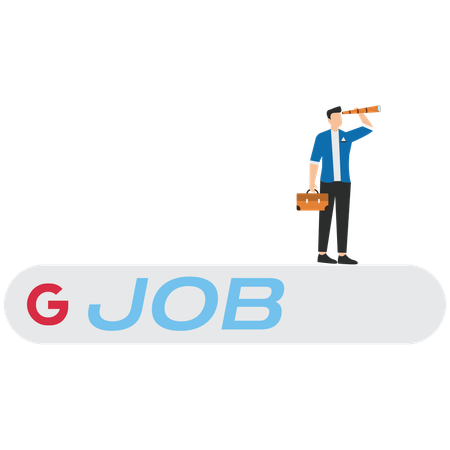 Businessman looking for job opportunity  Illustration