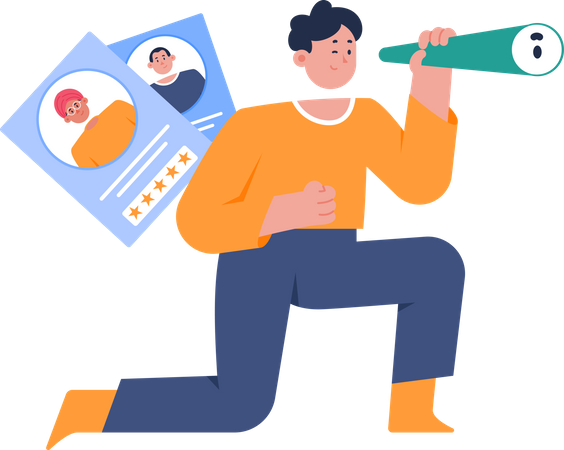 Looking employee candidate  Illustration