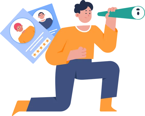 Looking employee candidate  Illustration