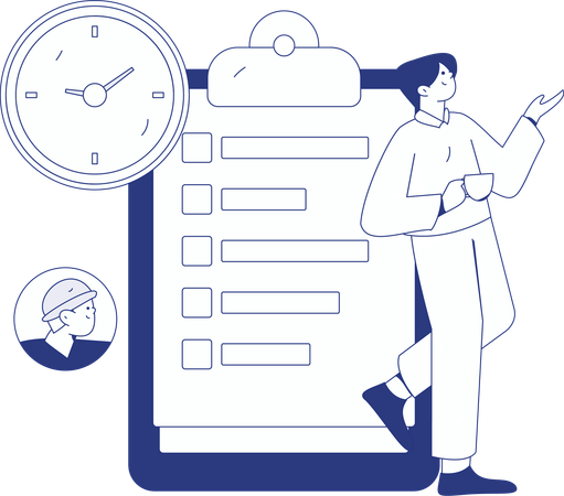 Businessman looks for new candidates  Illustration
