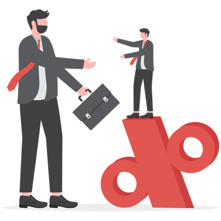 Businessman make a deal  Illustration