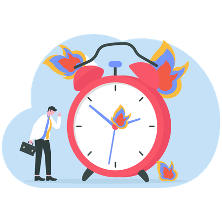 Businessman make new plans according to deadlines  Illustration