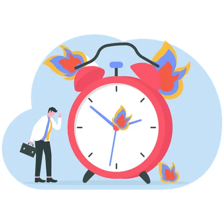 Businessman make new plans according to deadlines  Illustration