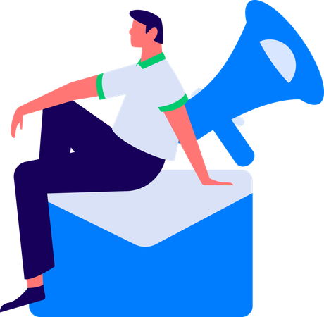 Businessman makes shopping notice  Illustration