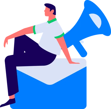 Businessman makes shopping notice  Illustration