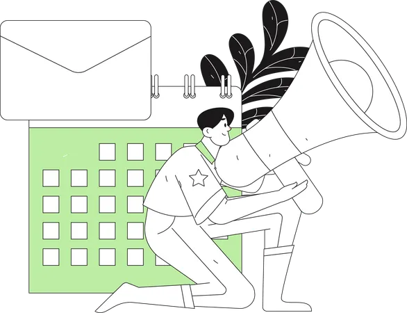 Businessman makes shopping notice  Illustration