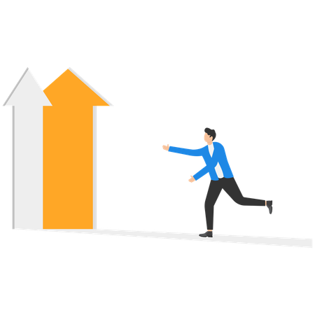 Businessman making best choice  Illustration