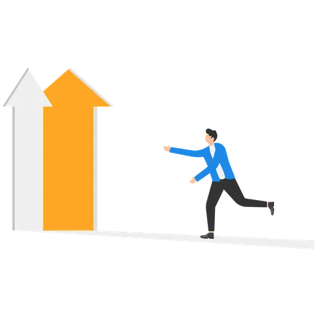 Businessman making best choice  Illustration