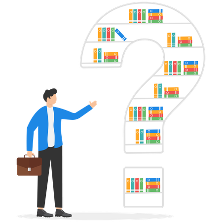 Businessman making business choice  Illustration