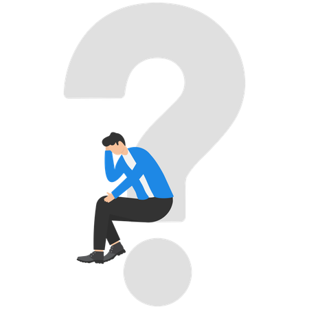 Businessman making business decision  Illustration