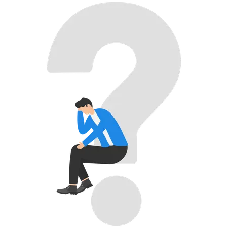 Businessman making business decision  Illustration