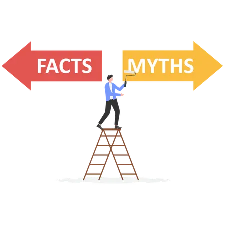 사업 방향을 만드는 사업가  일러스트레이션