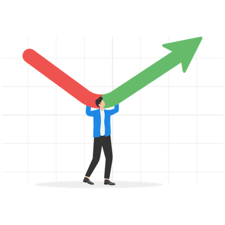 Businessman making business investment  Illustration