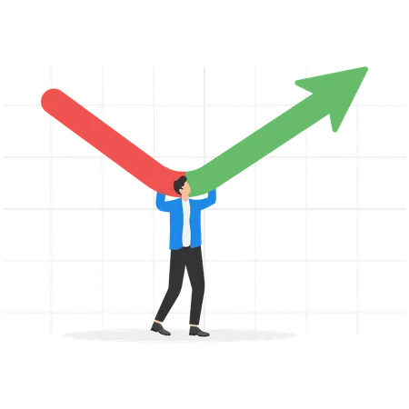 Businessman making business investment  Illustration