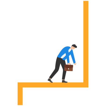 Businessman making career decision  Illustration